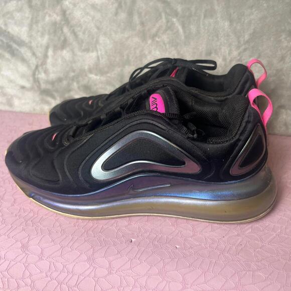 Nike Air Max 720 Sneakers Womens Size 10 Black/Laser Fuchsia Comfort CD2047-001 - Picture 2 of 8